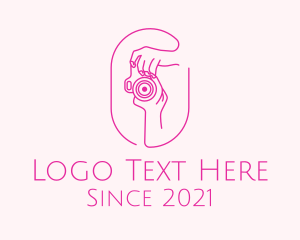 Digital Camera - Pink Camera Photographer logo design