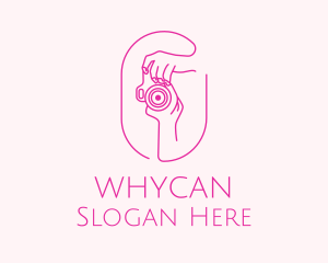 Pink Camera Photographer Logo