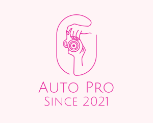 Photo Studio - Pink Camera Photographer logo design