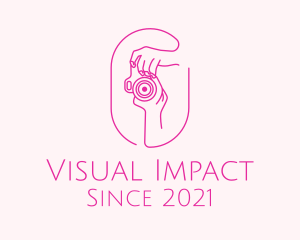 Image - Pink Camera Photographer logo design