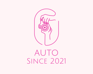 Pink Camera Photographer logo design