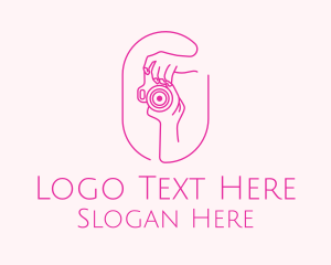 Pink Camera Photographer Logo