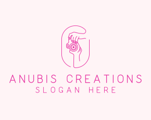 Pink Camera Photographer logo design