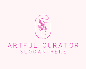 Pink Camera Photographer logo design