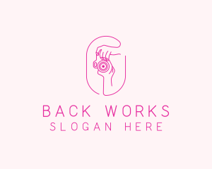 Pink Camera Photographer logo design