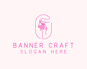 Pink Camera Photographer logo design