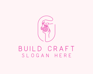 Pink Camera Photographer logo design