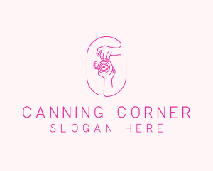 Pink Camera Photographer logo design