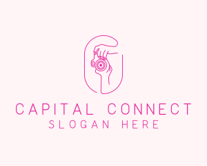 Pink Camera Photographer logo design