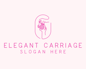 Pink Camera Photographer logo design