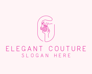 Pink Camera Photographer logo design