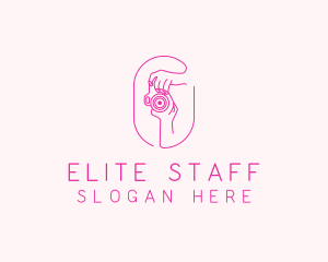 Pink Camera Photographer logo design