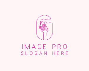 Pink Camera Photographer logo design