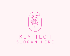 Pink Camera Photographer logo design