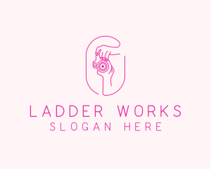 Pink Camera Photographer logo design