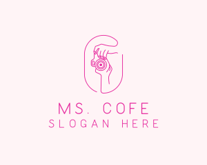 Pink Camera Photographer logo design