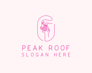 Pink Camera Photographer logo design