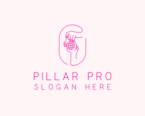 Pink Camera Photographer logo design