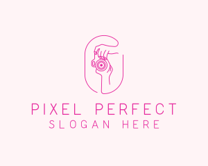 Pink Camera Photographer logo design