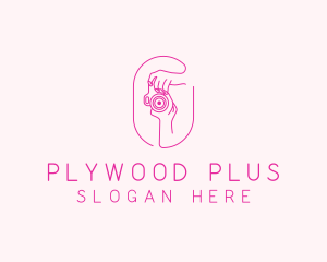 Pink Camera Photographer logo design