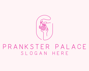 Pink Camera Photographer logo design