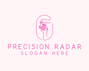 Pink Camera Photographer logo design