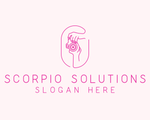 Pink Camera Photographer logo design