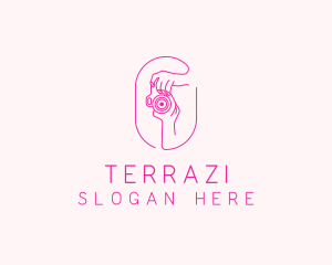 Pink Camera Photographer logo design