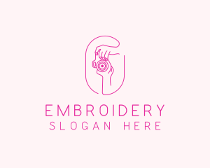 Pink Camera Photographer logo design