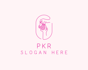 Pink Camera Photographer logo design