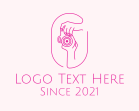 Camera - Pink Camera Photographer logo design