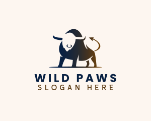 Wild Bull Animal logo design