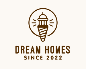 Cooler - Light House Ice Cream Tower logo design
