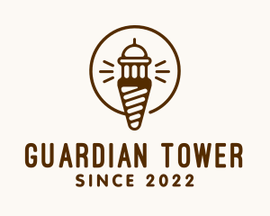 Light House Ice Cream Tower logo design