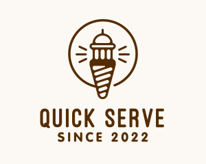 Light House Ice Cream Tower logo design