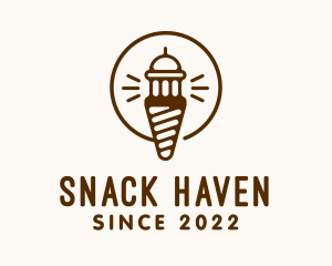 Light House Ice Cream Tower logo design