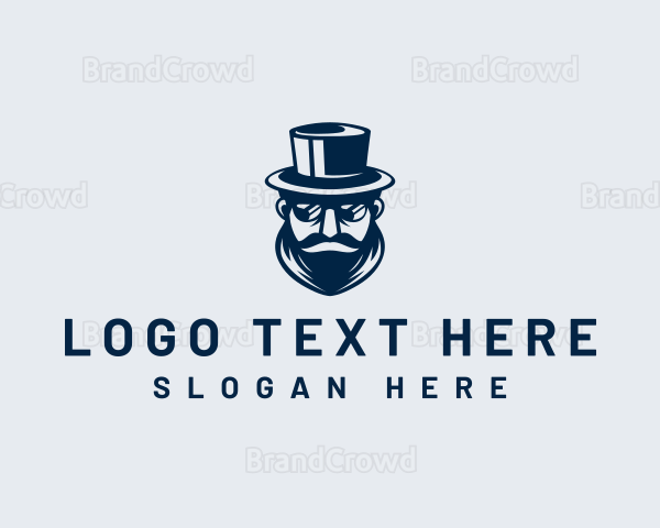 Beard Hat Gentleman Logo