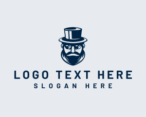 Grooming - Beard Hat Gentleman logo design