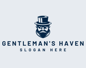 Beard Hat Gentleman logo design