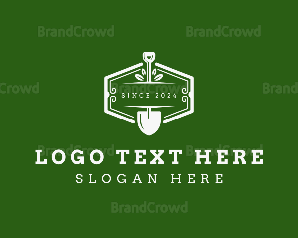 Garden Shovel Landscaping Logo