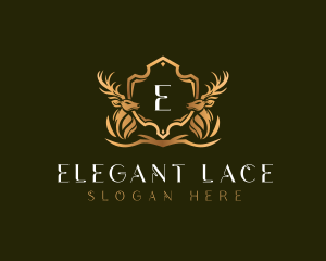 Elegant Deer Shield logo design