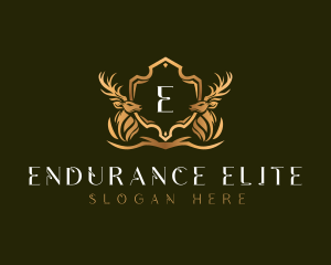 Elegant Deer Shield logo design