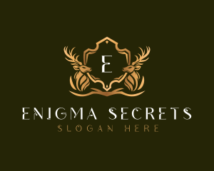 Elegant Deer Shield logo design