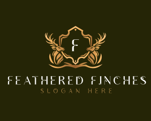 Elegant Deer Shield logo design