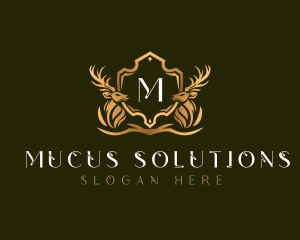 Elegant Deer Shield logo design