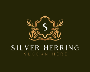 Elegant Deer Shield logo design