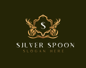 Elegant Deer Shield logo design