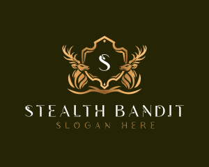 Elegant Deer Shield logo design