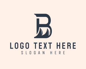 Letter B - Surfing Waves Letter B logo design