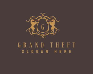 Golden Horse Crest Logo